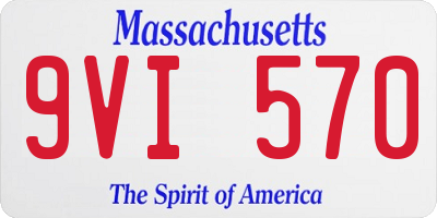 MA license plate 9VI570