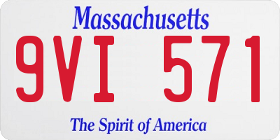 MA license plate 9VI571