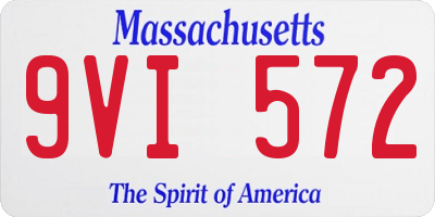MA license plate 9VI572