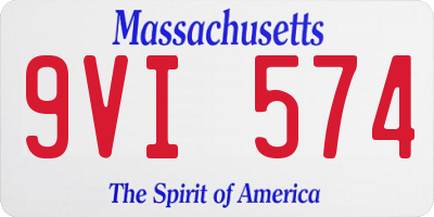 MA license plate 9VI574