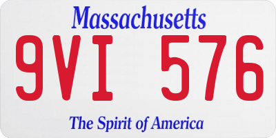 MA license plate 9VI576