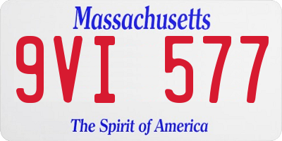 MA license plate 9VI577
