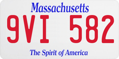 MA license plate 9VI582