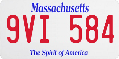 MA license plate 9VI584