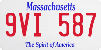 MA license plate 9VI587