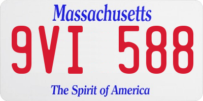 MA license plate 9VI588