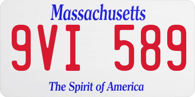 MA license plate 9VI589