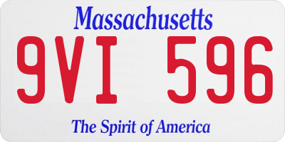 MA license plate 9VI596