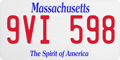 MA license plate 9VI598