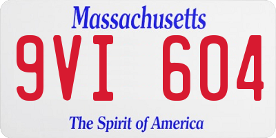 MA license plate 9VI604