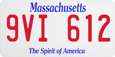MA license plate 9VI612