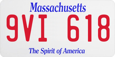 MA license plate 9VI618