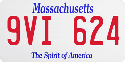 MA license plate 9VI624