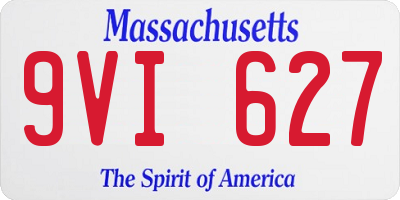 MA license plate 9VI627