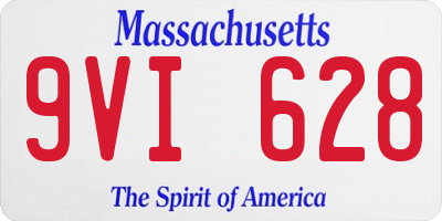 MA license plate 9VI628