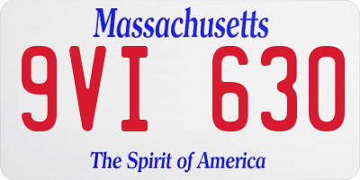 MA license plate 9VI630