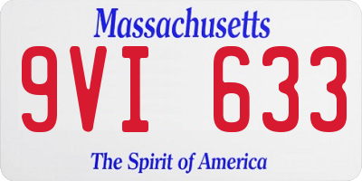 MA license plate 9VI633