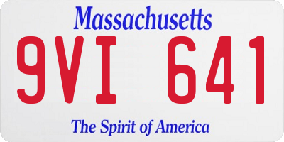 MA license plate 9VI641