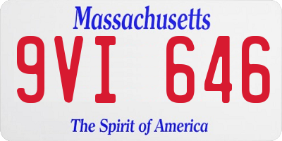 MA license plate 9VI646