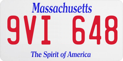 MA license plate 9VI648
