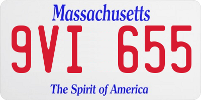 MA license plate 9VI655