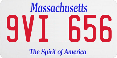 MA license plate 9VI656