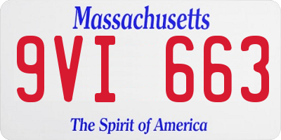 MA license plate 9VI663