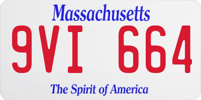 MA license plate 9VI664