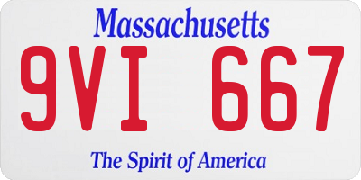 MA license plate 9VI667