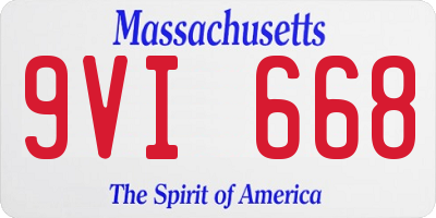 MA license plate 9VI668