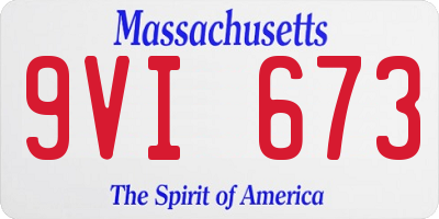MA license plate 9VI673