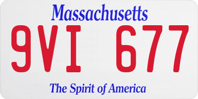MA license plate 9VI677