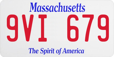 MA license plate 9VI679