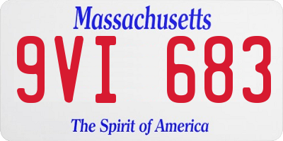 MA license plate 9VI683