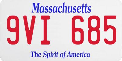 MA license plate 9VI685