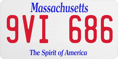 MA license plate 9VI686