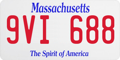 MA license plate 9VI688