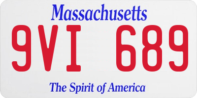 MA license plate 9VI689