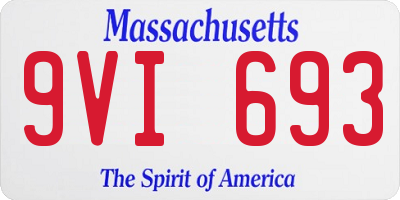 MA license plate 9VI693