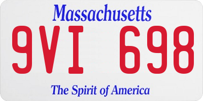 MA license plate 9VI698