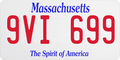MA license plate 9VI699