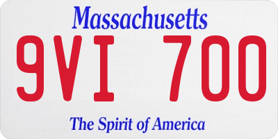 MA license plate 9VI700