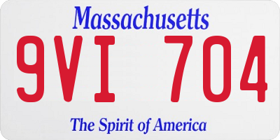 MA license plate 9VI704