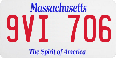 MA license plate 9VI706