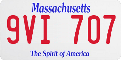 MA license plate 9VI707