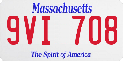 MA license plate 9VI708