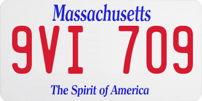 MA license plate 9VI709