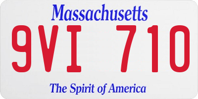 MA license plate 9VI710