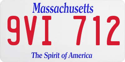 MA license plate 9VI712