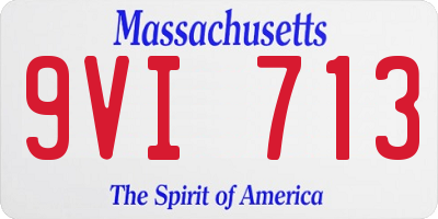 MA license plate 9VI713